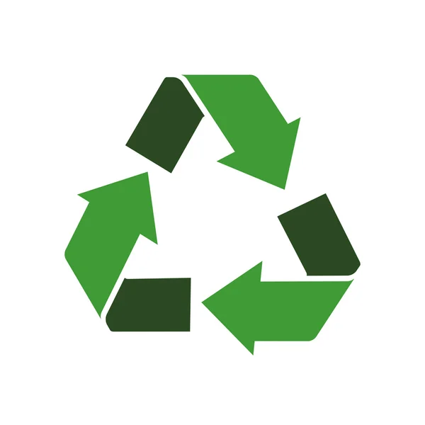 Arrow recycle circle organic ecology icon. Vector graphic — Stock Vector