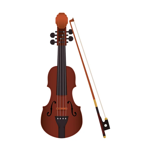 Violonchelo instrumento de cuerda icono de música. Gráfico vectorial — Vector de stock