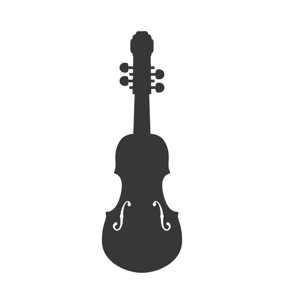 Violoncello strumento a corda icona musicale. Grafico vettoriale — Vettoriale Stock