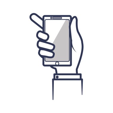 Smartphone el mobil gadget teknoloji simgesi. Vektör grafiği