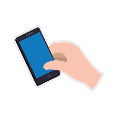 Smartphone el mobil gadget teknoloji simgesi. Vektör grafiği