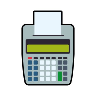 dataphone para ödeme mali madde satın almak simgesi. Vektör grafiği