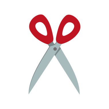 Makas aracı office okul simgesi kesmek. Vektör grafiği