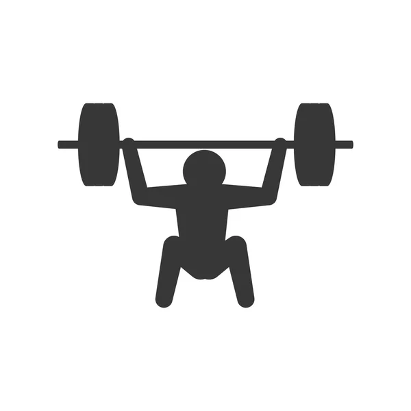 Pictogram weight fitness gym sport icon. Vector graphic — Stock Vector