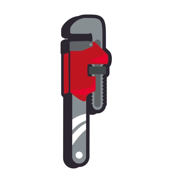 Wrench tool repair construction industrial icon. Vector graphic — Stock Vector