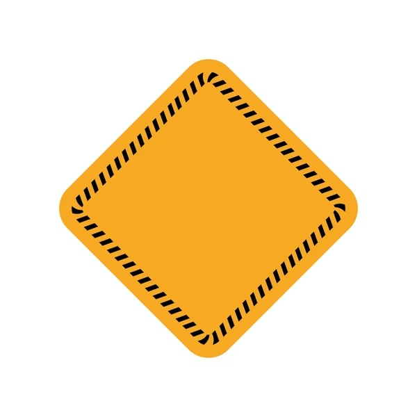 Road sign banner warning construction icon. Vector graphic — Stock Vector