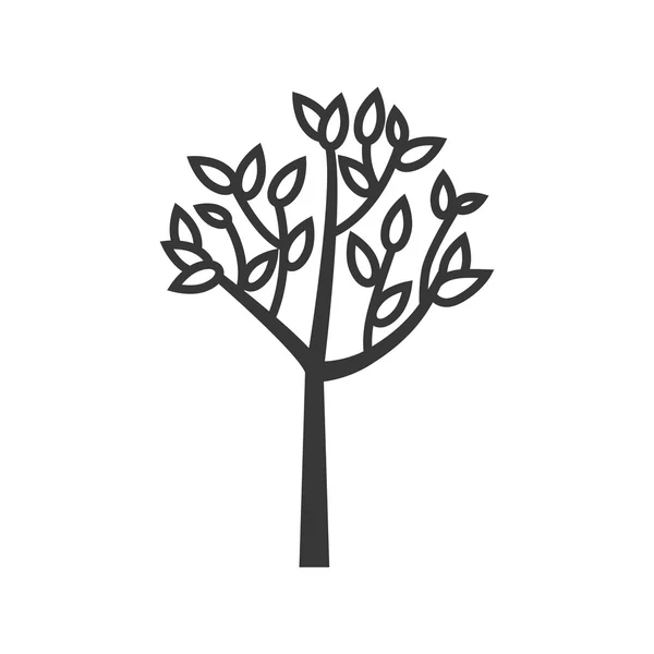 Albero foglia pianta natura ecologia icona. Grafico vettoriale — Vettoriale Stock