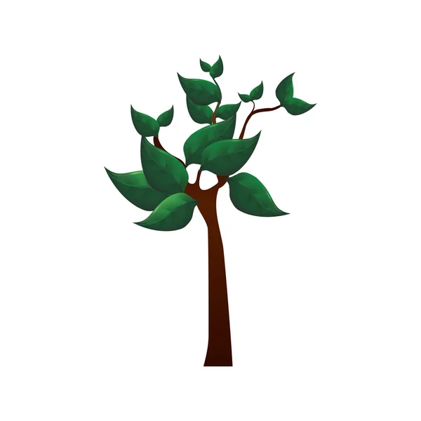 Leaf plant green nature ecology icon. Vector graphic — Stock Vector