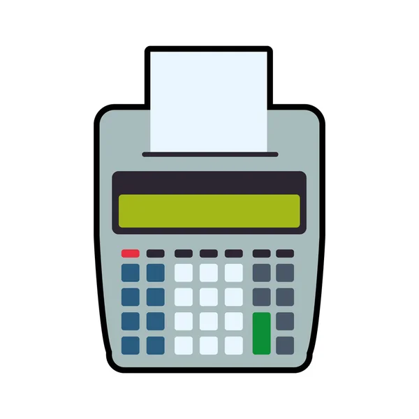 Dataphone geld betaald financiële object kopen pictogram. Vectorafbeelding — Stockvector