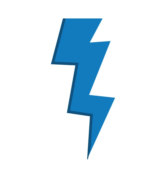 Tonnerre bleu météo climat batterie icône. Graphique vectoriel — Image vectorielle