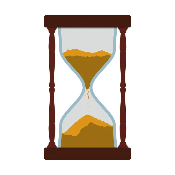 Reloj de arena tiempo antiguo icono de medida antigua. Gráfico vectorial — Vector de stock