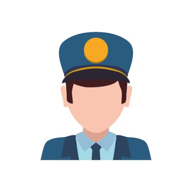 Postacı teslim kargo lojistik güvenlik simgesi. Vektör grafiği