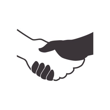 anlaşma el sıkışma hareketi iş simgesi. Vektör grafiği