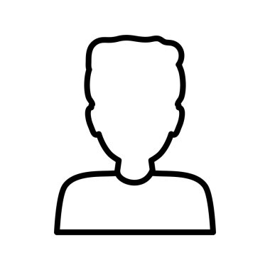 Adam siluet erkek avatar kişi kişi simgesi. Vektör grafiği