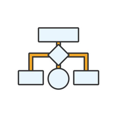 infografik kavramsal harita veri bilgisi simgesi. Vektör grafiği