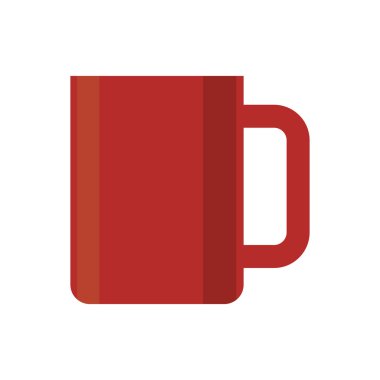 kupa kırmızı kahve fincanı içecek simgesi. Vektör grafiği