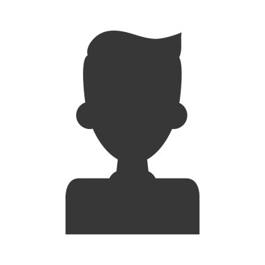 Adam siluet erkek avatar kişi kişi simgesi. Vektör grafiği