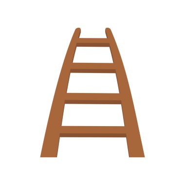 merdiven adımları ahşap tırmanma simgesi. Vektör grafiği