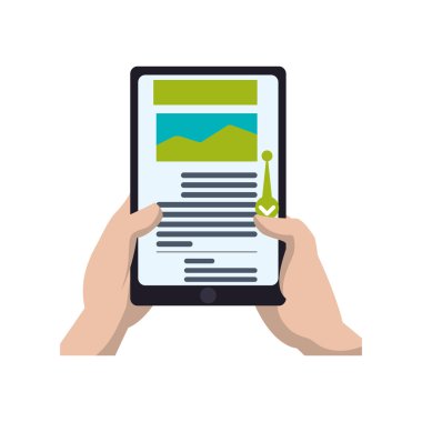 ebook akıllı telefon internet web simgesi. Vektör grafiği