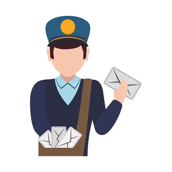Postbote Lieferung Versand Logistik Sicherheitssymbol. Vektorgrafik — Stockvektor