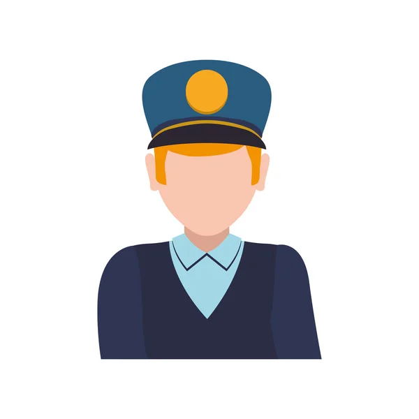Postacı teslim kargo lojistik güvenlik simgesi. Vektör grafiği — Stok Vektör