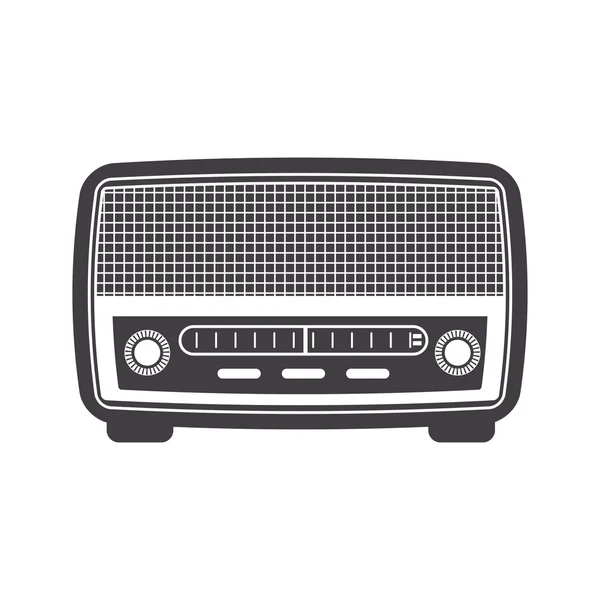 Radio retro vintage music icon. Vector graphic — Stock Vector