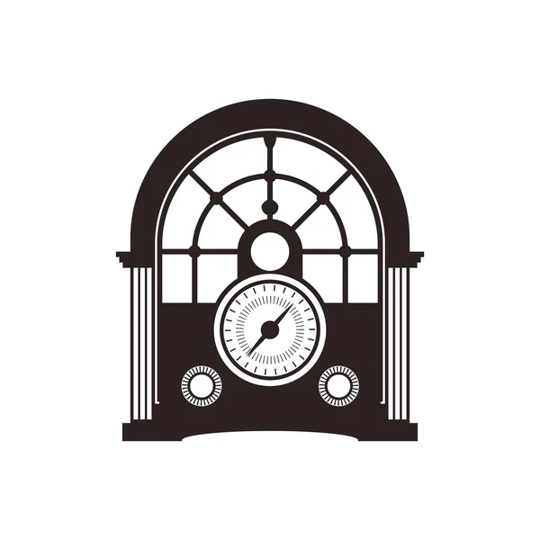 Radio retro icono de la música vintage. Gráfico vectorial — Vector de stock