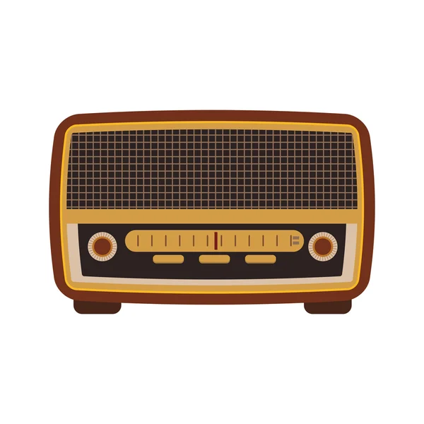 Радио ретро винтажная музыкальная икона. Векторная графика — стоковый вектор