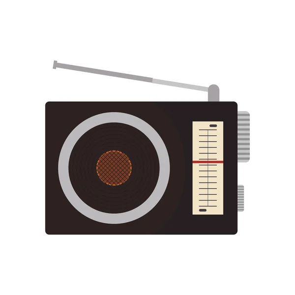 Radio retro vintage music icon. Vector graphic — Stock Vector