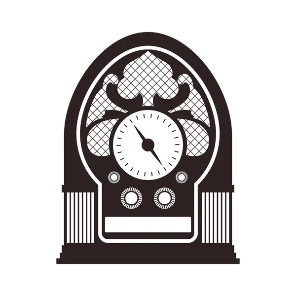 Radio rétro vintage icône de la musique. Graphique vectoriel — Image vectorielle