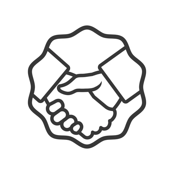 Deal Handschlag Geste Business-Ikone. Vektorgrafik — Stockvektor