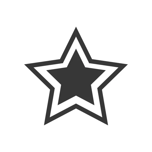 Silueta de forma de estrella a rayas icono. Gráfico vectorial — Vector de stock