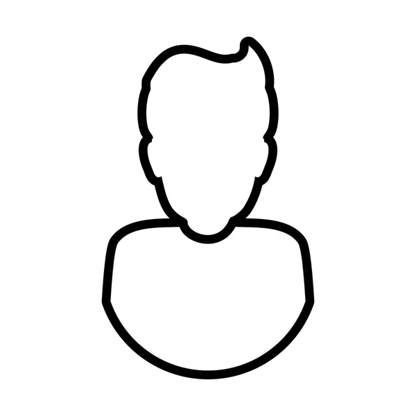 Mann Silhouette männlichen Avatar Person Menschen-Symbol. Vektorgrafik — Stockvektor