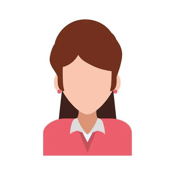 Mujer avatar mujer persona icono de la gente. Gráfico vectorial — Vector de stock