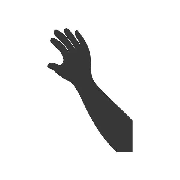 Finger menschliche Hand Geste Symbol. Vektorgrafik — Stockvektor