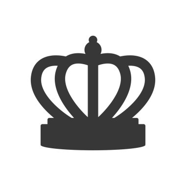 taç kraliyet kral kraliçe simgesi. Vektör grafiği