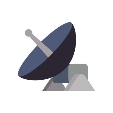 anten sinyali internet küresel iletişim simgesi. Vektör grafiği