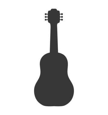 gitar enstrüman müzik ses simgesi. Vektör grafiği
