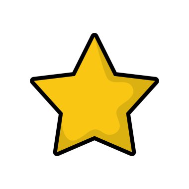 yıldız merry christmas dekorasyon çizgi film simgesi. Vektör grafiği