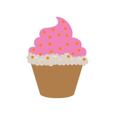 cupcake tatlı tatlı tatlı simgesi. Vektör grafiği
