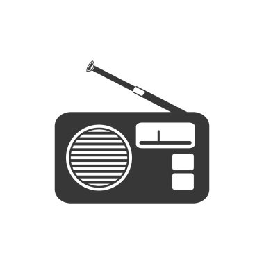 radyo müzik ses melodi simgesi. Vektör grafiği