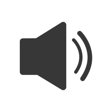 volumen ses siluet öğesi simgesi. Vektör grafiği