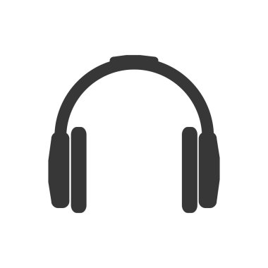 kulaklık müzik ses melodi simgesi. Vektör grafiği