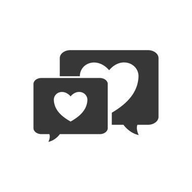 kalp balon aşk romantik simgesi. Vektör grafiği