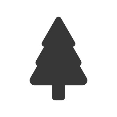 çam ağacı neşeli Noel simgesi. Vektör grafiği