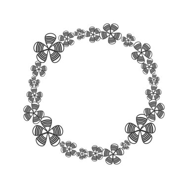 çelenk taç çiçek simgesi. Vektör grafiği