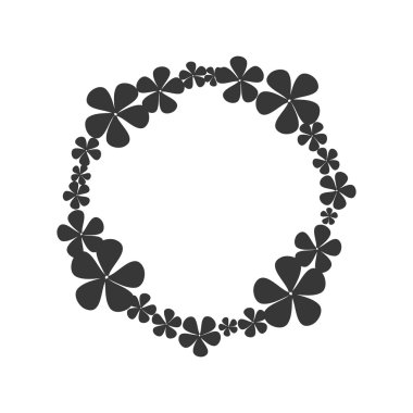 çelenk taç çiçek simgesi. Vektör grafiği