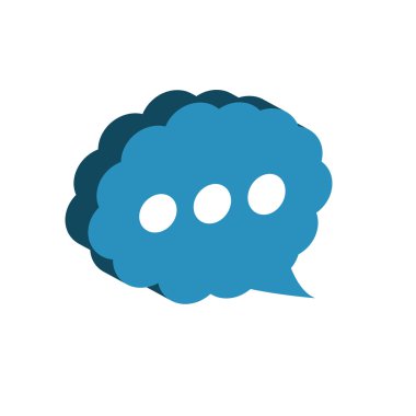 kabarcık iletişim ileti simgesi. Vektör grafiği