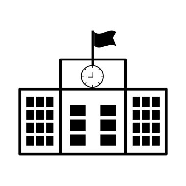 builgind okul eğitim simgesi. Vektör grafiği