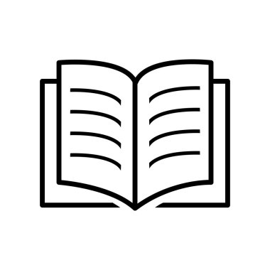 kitap defter eğitim öğrenme simgesi. Vektör grafiği